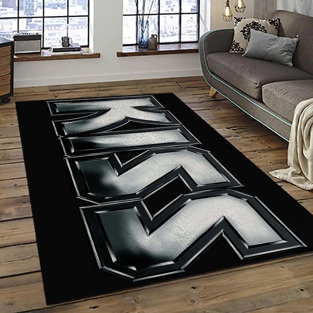 Kiss rock band music retangle carpet area rug home decor best gift for fan and friends as83 Rectangle Rug
