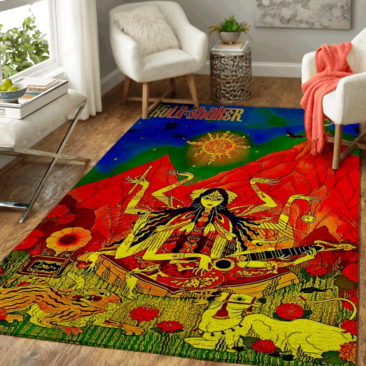 Kula shaker music art for fans area rug living room carpet rug regtangle carpet floor decor home decor Rectangle Rug