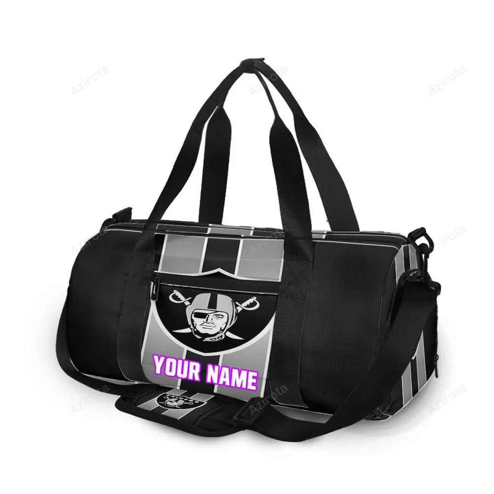 Las vegas raiders logo art4 personalized name travel bag gym bag 1580 Travel Bag