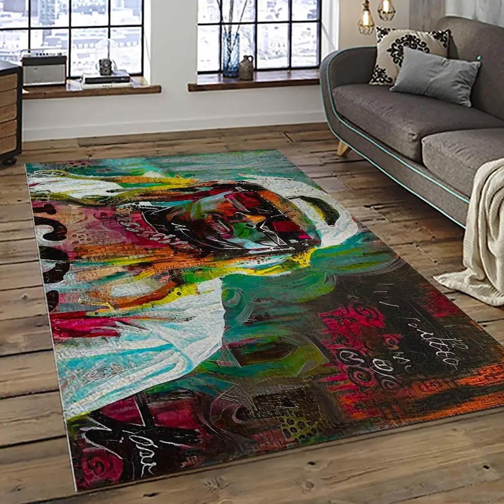 Lil wayne rapper hiphop music rap carpet area rug home decor gift for fans gift for friends lil12 Rectangle Rug