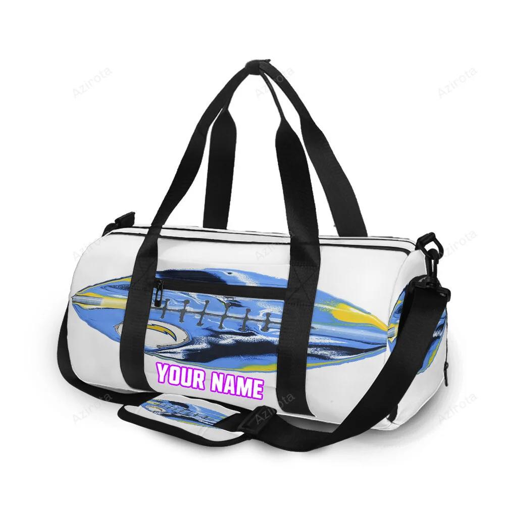 Los angeles chargers ball emblem v38 personalized name travel bag gym bag 152 Travel Bag