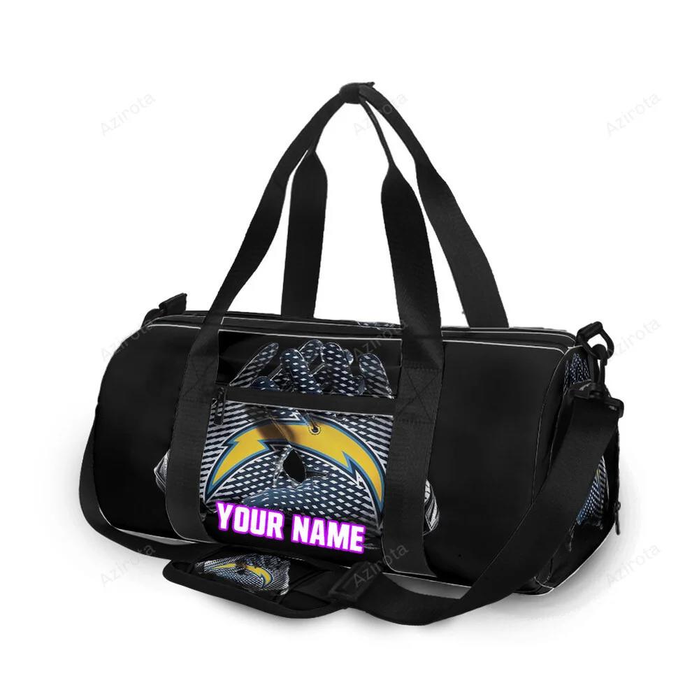 Los angeles chargers emblem v25 personalized name travel bag gym bag 1269 Travel Bag