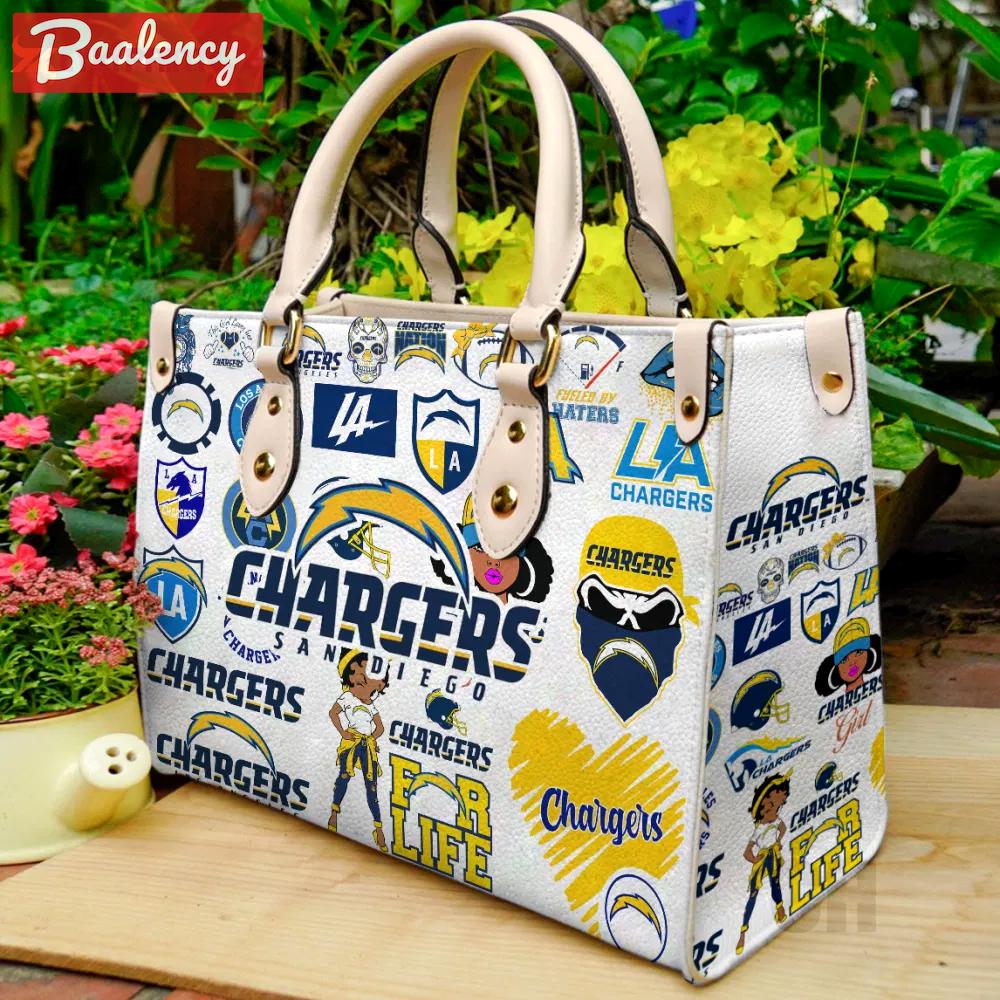 Los angeles chargers leather bag for women gift 1503 Women Leather Hand Bag