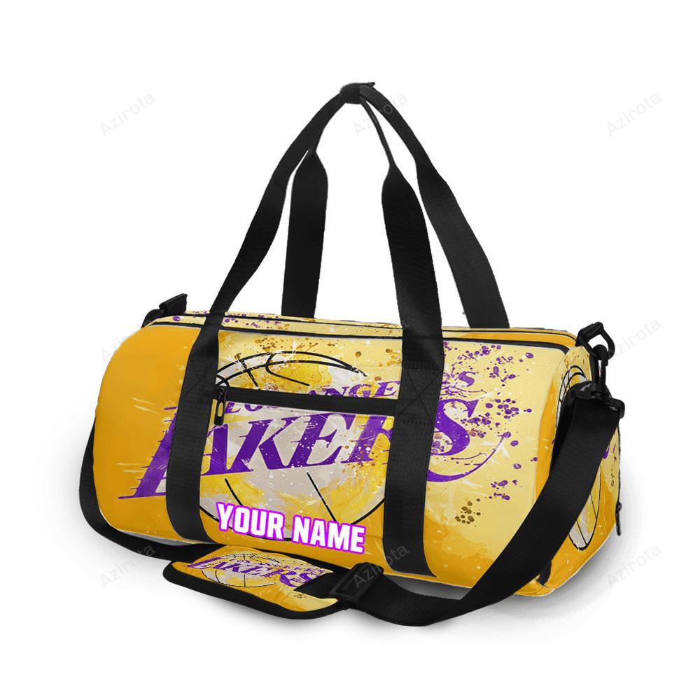 Los angeles lakers painting v1 personalized name travel bag gym bag 1811 Travel Bag