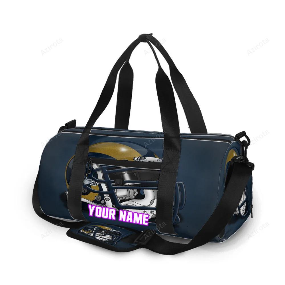 Los angeles rams helmet navy personalized name travel bag gym bag 234 Travel Bag