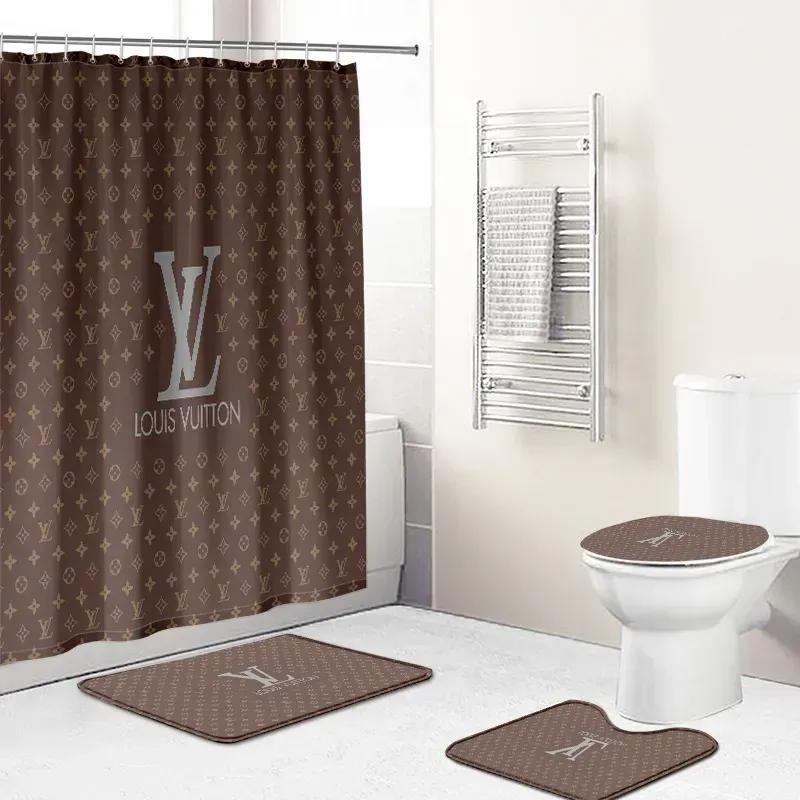 Louis vuitton bathroom set bath mat hypebeast luxury fashion brand home decor Bathroom Set