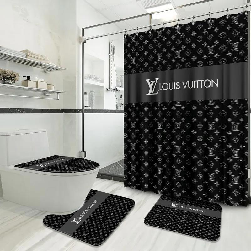 Louis vuitton bathroom set hypebeast luxury fashion brand home decor bath mat Bathroom Set