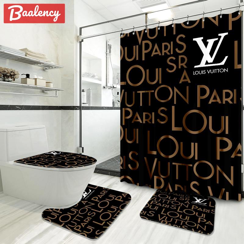 Louis vuitton brown home decor hypebeast bath mat luxury fashion brand bathroom sets Bathroom Set
