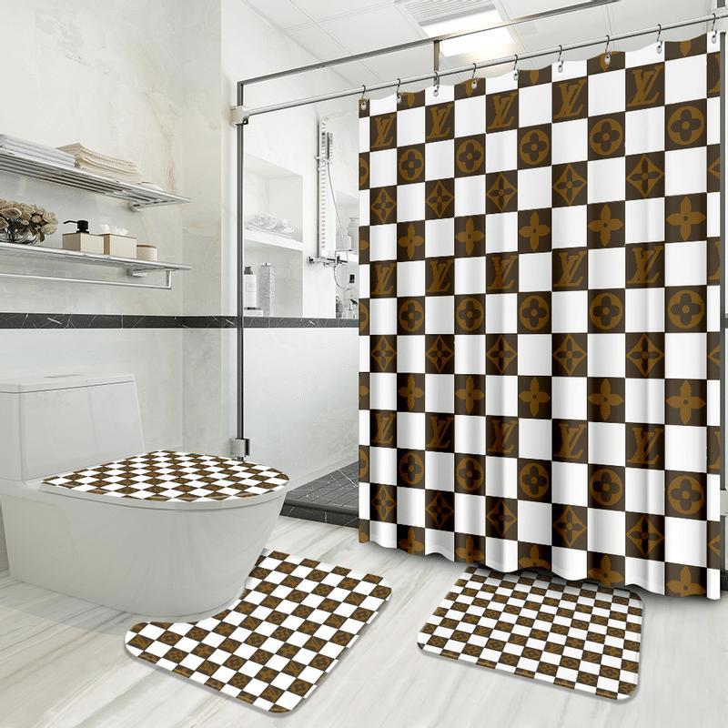 Louis vuitton caro bathroom set home decor luxury fashion brand bath mat hypebeast Bathroom Set