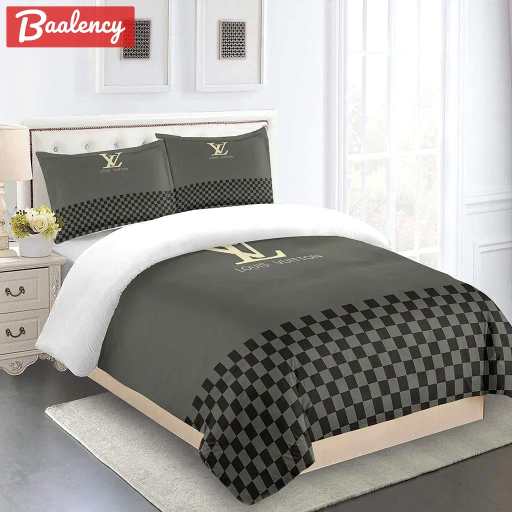 Louis vuitton fashion logo limited luxury brand bedding sets, bedroom decor , thanksgiving decorations for home 29 best luxury bed sets gift thankgivings and christmas Bedding Sets