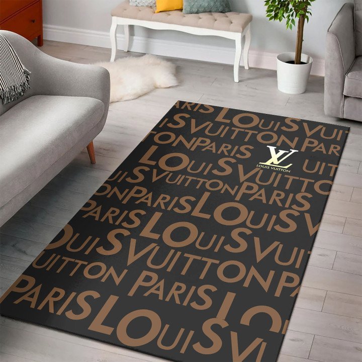 Louis vuitton hot logo type 719. Upgrade Your Living Room with Luxury Home Decor: Area Carpets, Floor Decor, Door Mats, and Hot Gift Items with style a High-End Fashion Brand Rectangle Rug