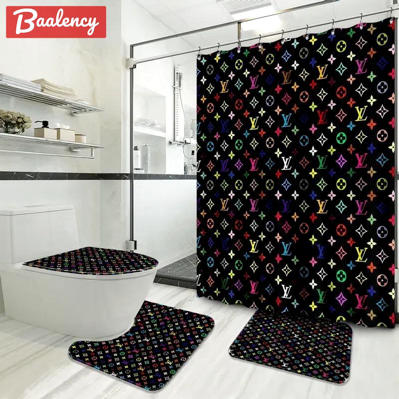 Louis vuitton hypebeast luxury fashion brand bath mat bathroom sets home decor Bathroom Set