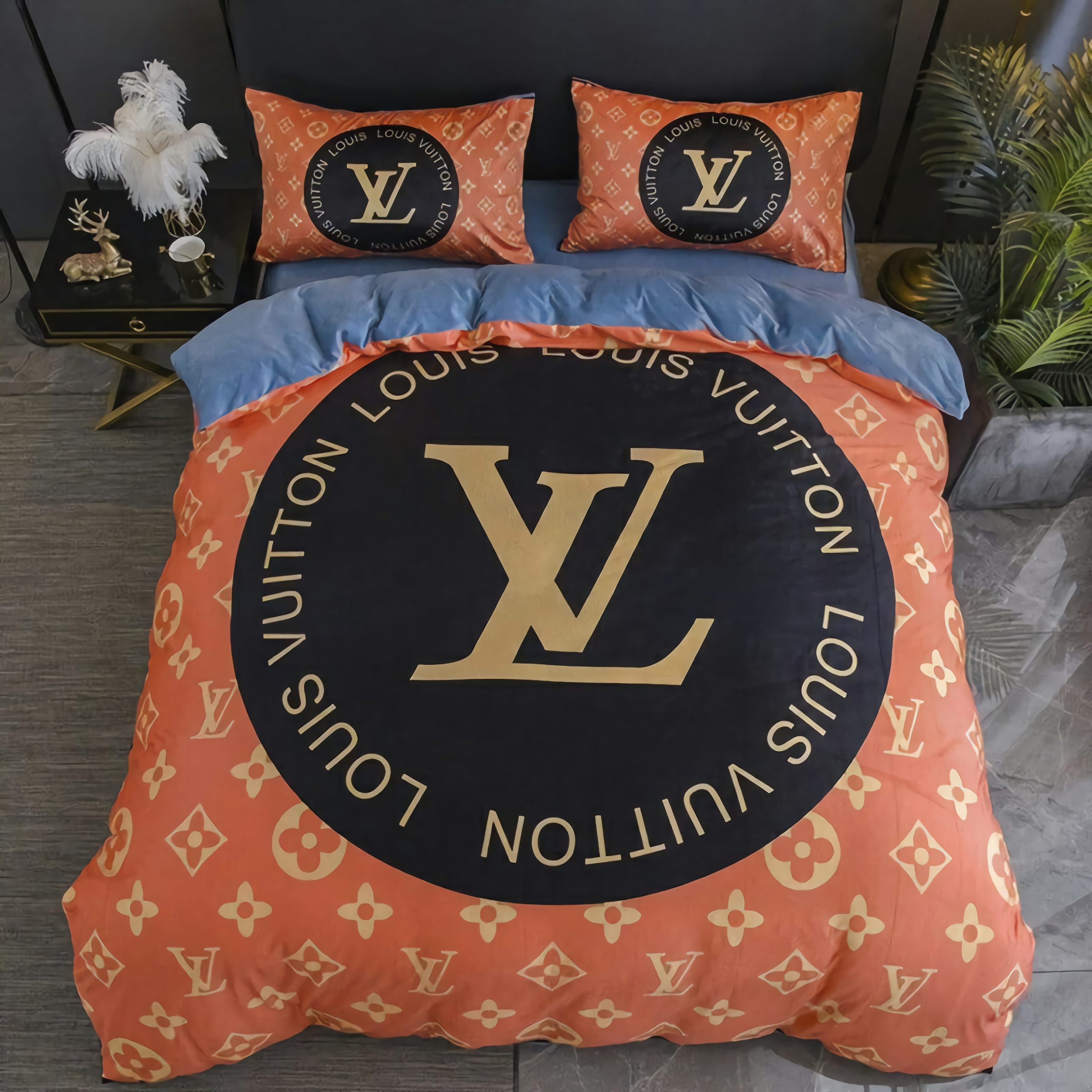 Louis vuitton logo type 2152 Bedding Sets bedclothes premium fashion brand hyperbeast Bedroom sheets bedspread bed linen blankets covers duvet home decor luxury ideas