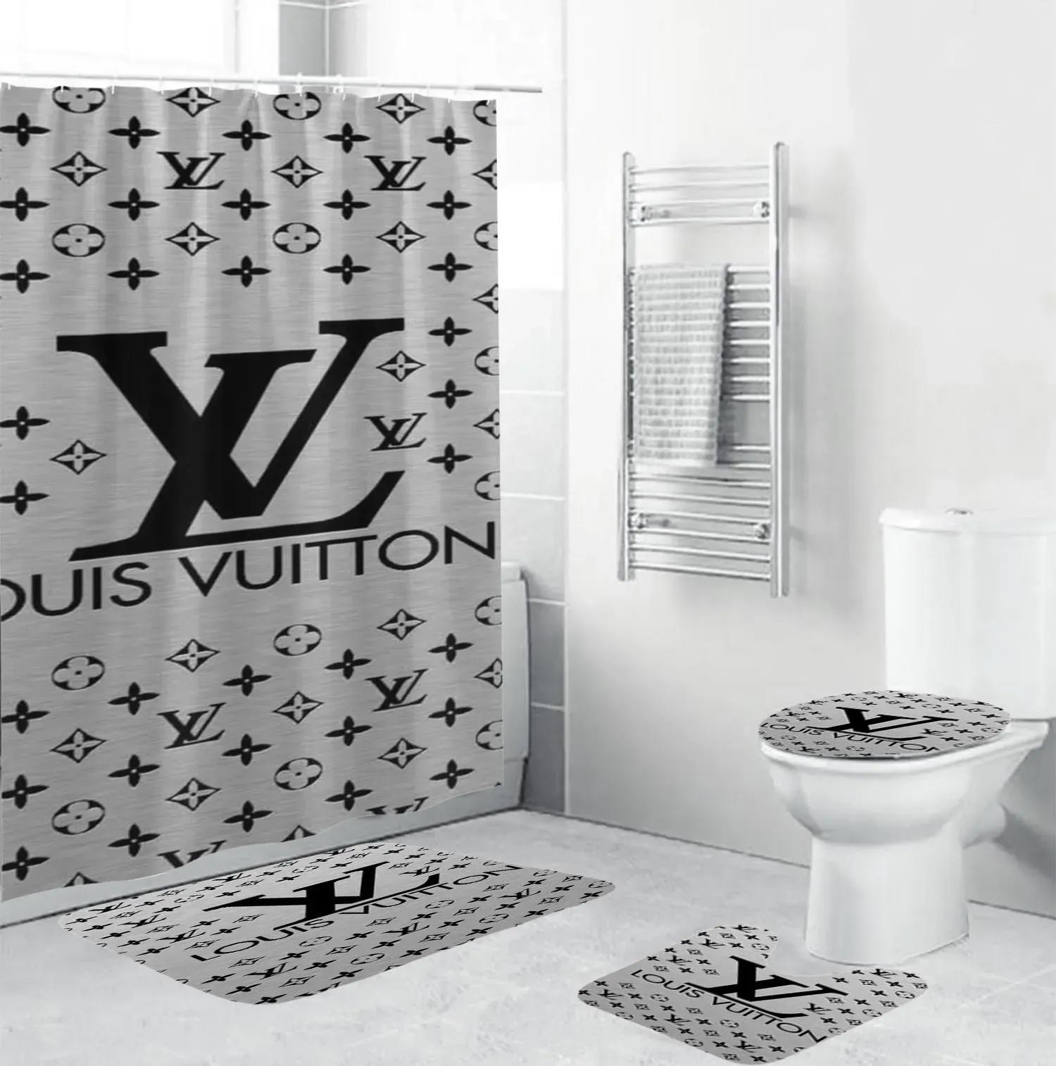Louis vuitton luxury fashion brand home decor bath mat bathroom sets hypebeast Bathroom Set