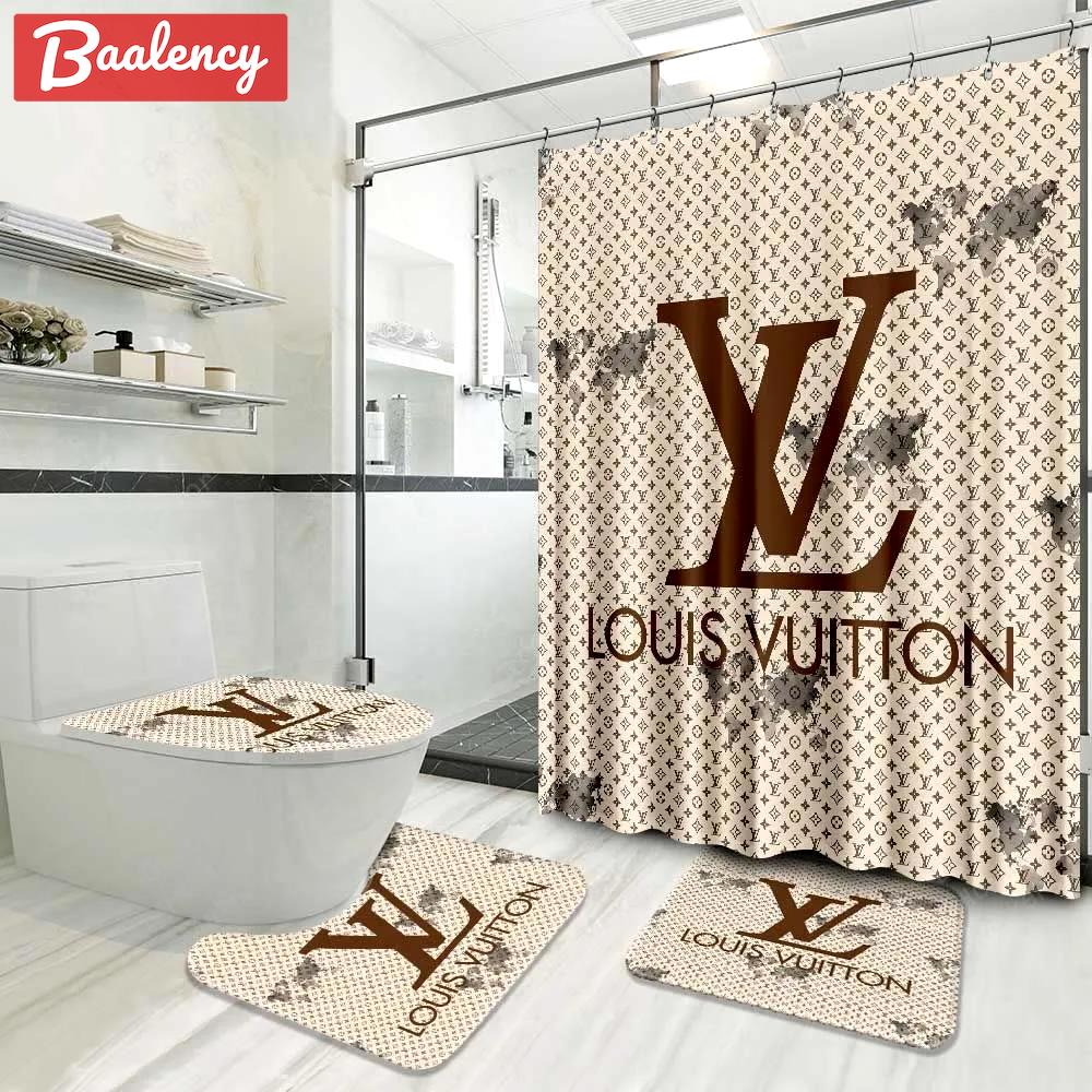 Louis vuitton lv louis vuitton bathroom set bath mat hypebeast home decor luxury fashion brand Bathroom Set
