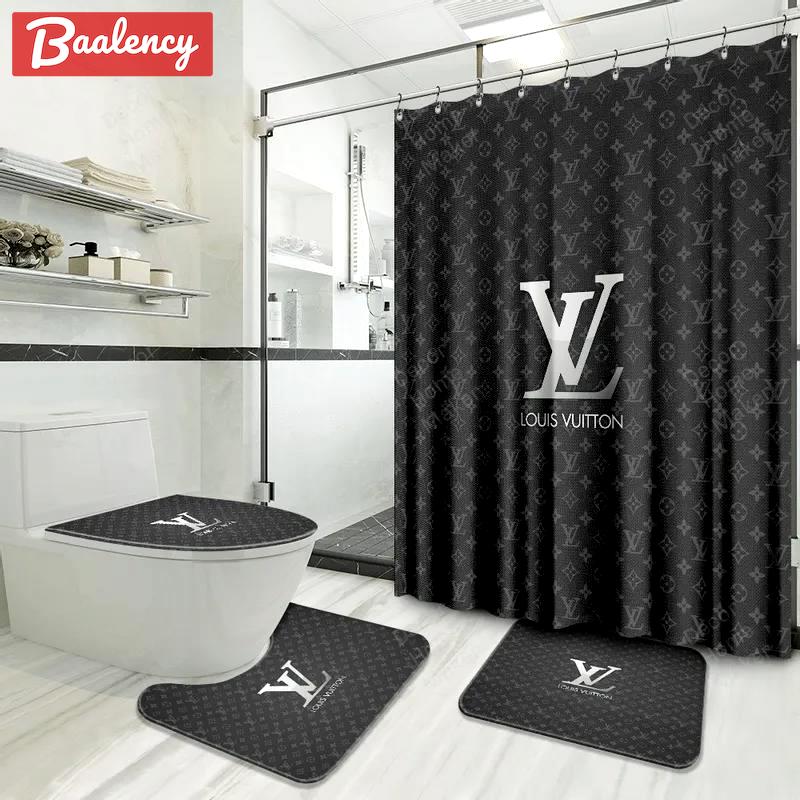 Louis vuitton lv louis vuitton bathroom set home decor luxury fashion brand hypebeast bath mat Bathroom Set