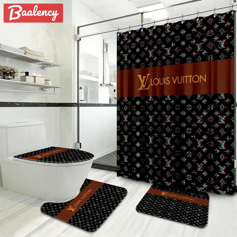 Louis vuitton lv louis vuitton hypebeast bathroom sets home decor bath mat luxury fashion brand Bathroom Set