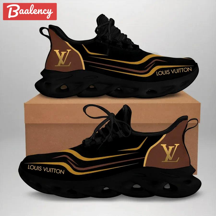 Louis vuitton yellow logo black premium max soul shoes luxury brand gifts for men women Max Soul Shoes