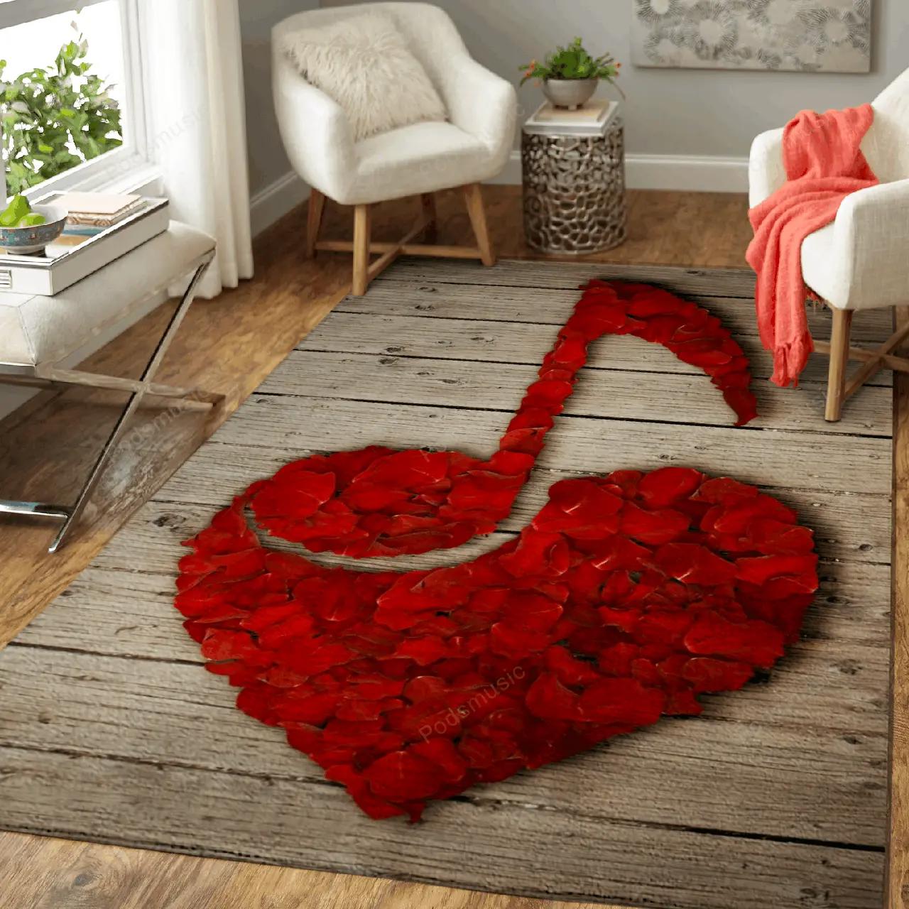 Love music digital art 4 art for fans area rug living room carpet rug regtangle carpet floor decor home decor Rectangle Rug