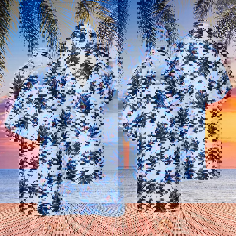 Magic the gathering black lotus light blue hawaiian shirt Hawaii Shirt Shorts & Flip Flops