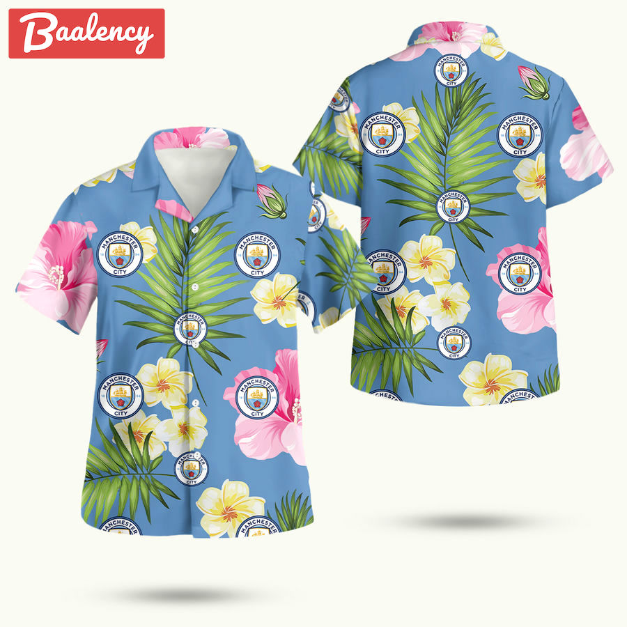 Manchester city fc summer hawaiian shirt Hawaii Shirt Shorts & Flip Flops