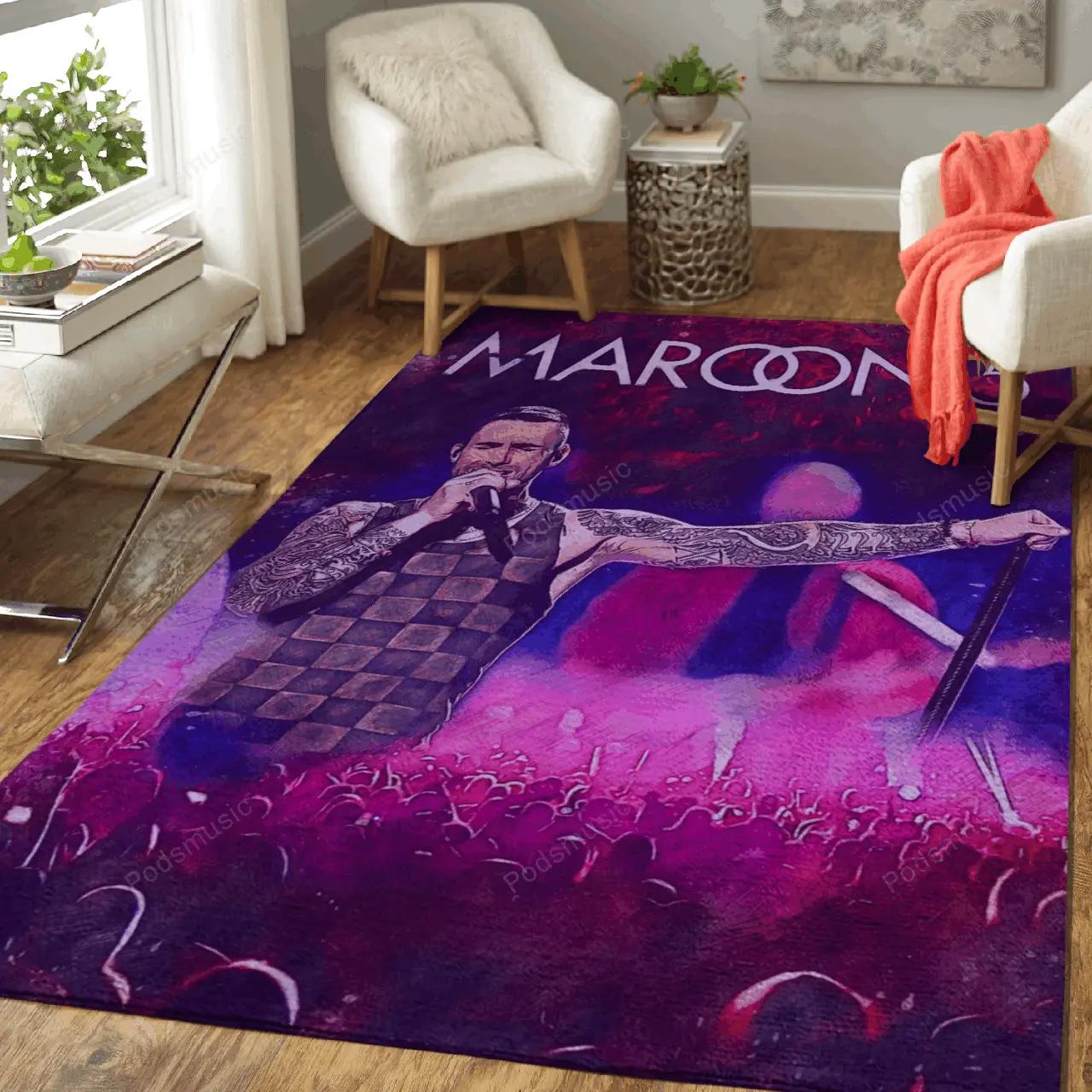 Maroon 5 music art for fans area rug living room carpet rug regtangle carpet floor decor home decor Rectangle Rug