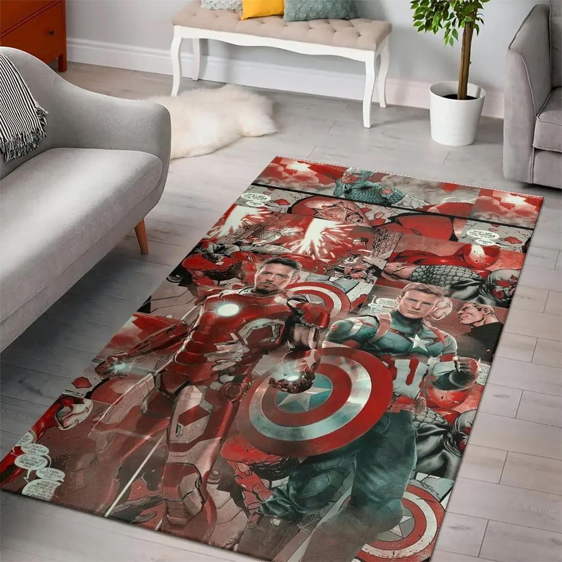 Marvel movies area rugs living room carpet rug regtangle carpet floor decor home decor Rectangle Rug