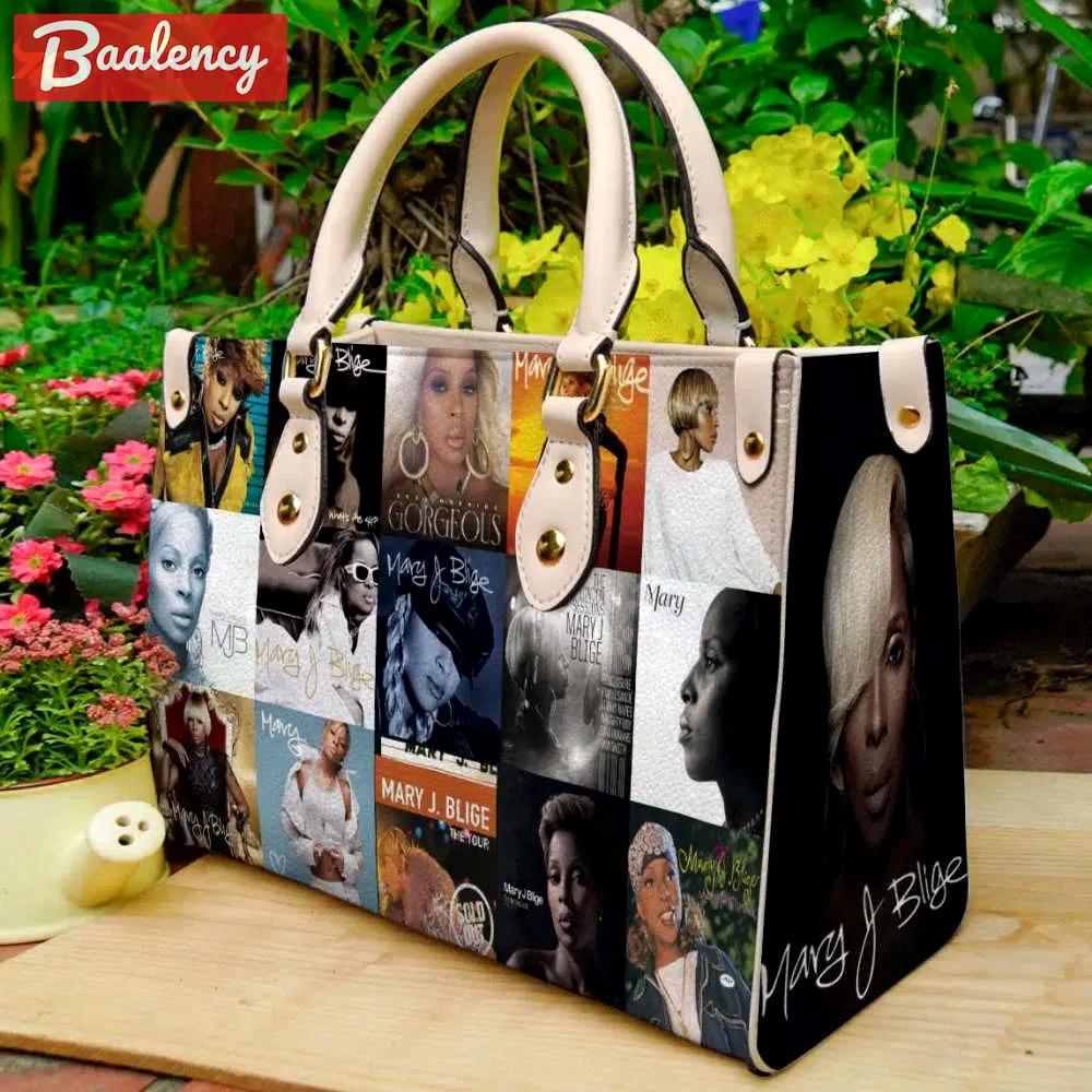 Mary j blige leather handbag gift for women 676 Women Leather Hand Bag