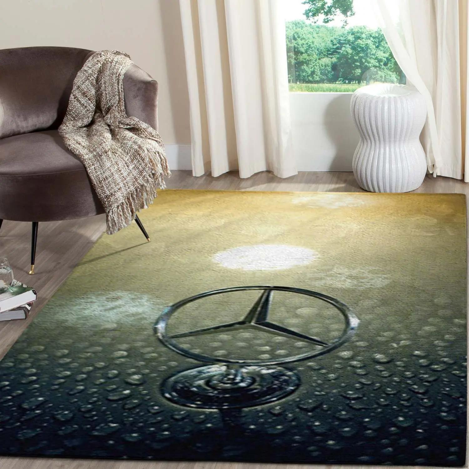 Mercedes logo supercars area rugs living room carpet fn161202 rug regtangle carpet floor decor home decor Rectangle Rug