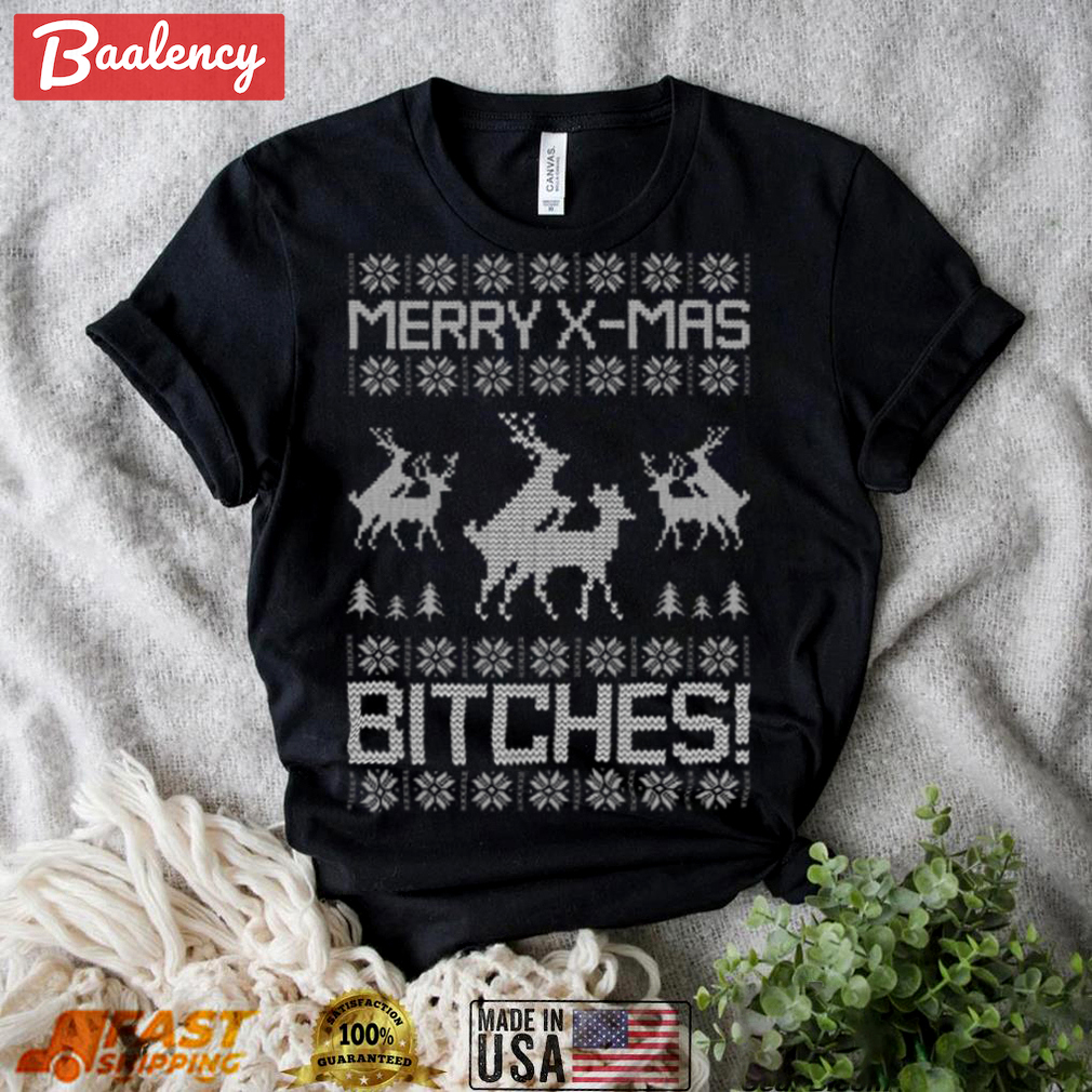 Merry x mas bitches ugly t shirt christmas gift Christmas Ugly Sweater