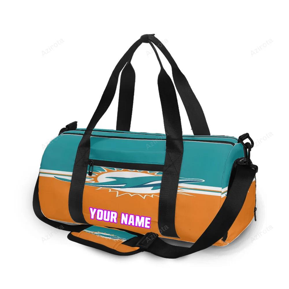 Miami dolphins logo 5 personalized name travel bag gym bag 567 Travel Bag