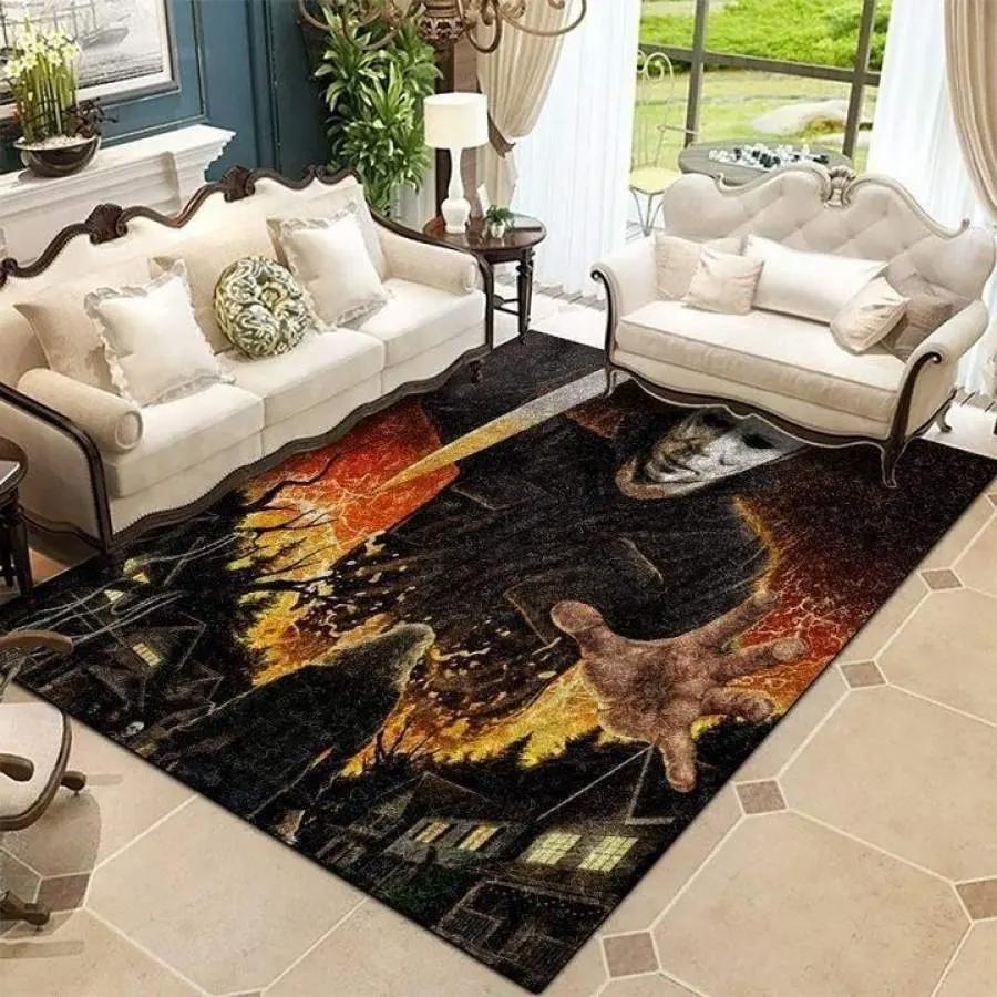 Michael myers halloween series 19091101 area rug living room rug home decor ofd Rectangle Rug