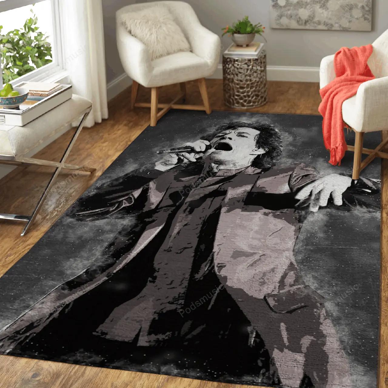 Mick jagger legends music legends art for fans area rug living room carpet rug regtangle carpet floor decor home decor Rectangle Rug