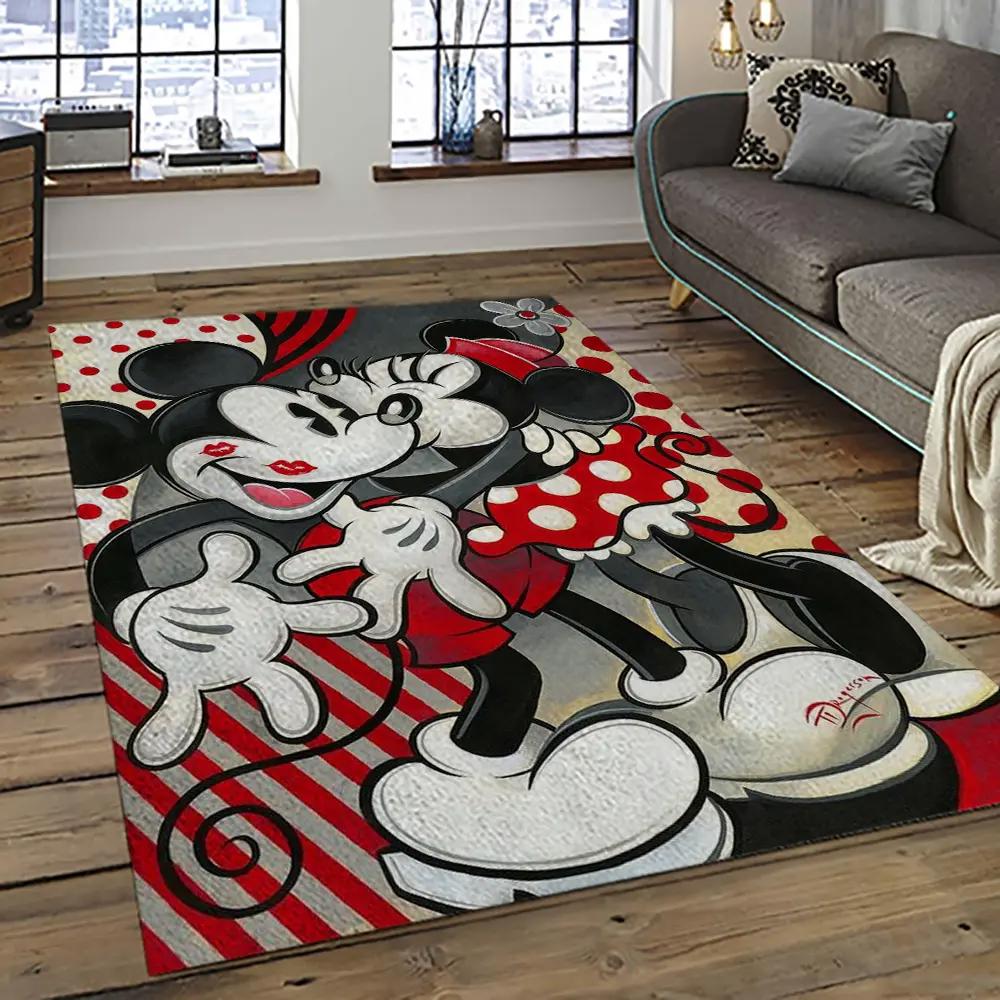 Mickey mouse characters cartoon movie carpet rectangle area rug for living room bedroom decor mme14 Rectangle Rug