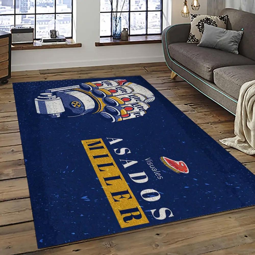 Miller lite american style beer retangle carpet area rug home decor gift best present for friends ml1 Rectangle Rug