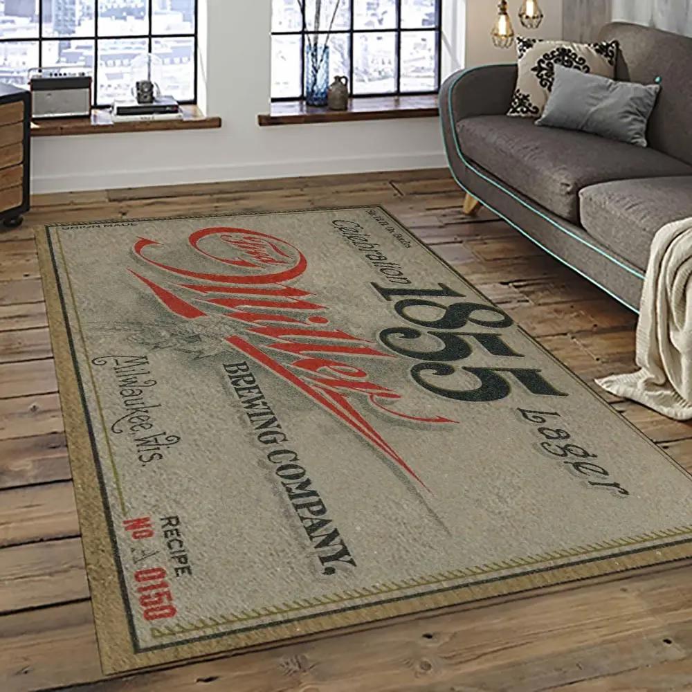 Miller lite american style beer retangle carpet area rug home decor gift best present for friends ml33 Rectangle Rug