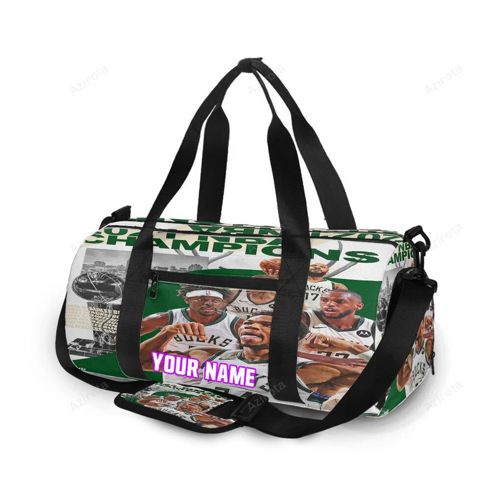 Milwaukee bucks players v52 personalized name travel bag gym bag 633 Travel Bag
