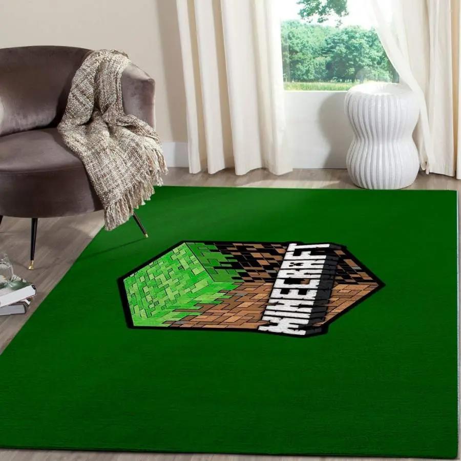 Minecraft area rug living room rug home decor video game gfd 191206 Rectangle Rug