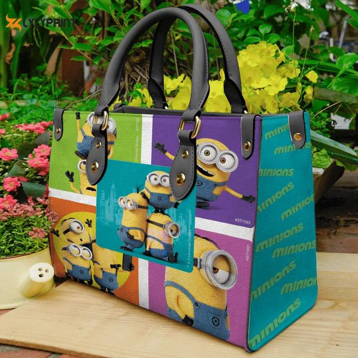 Minions love funny leather bag for women gift 959 Women Leather Hand Bag