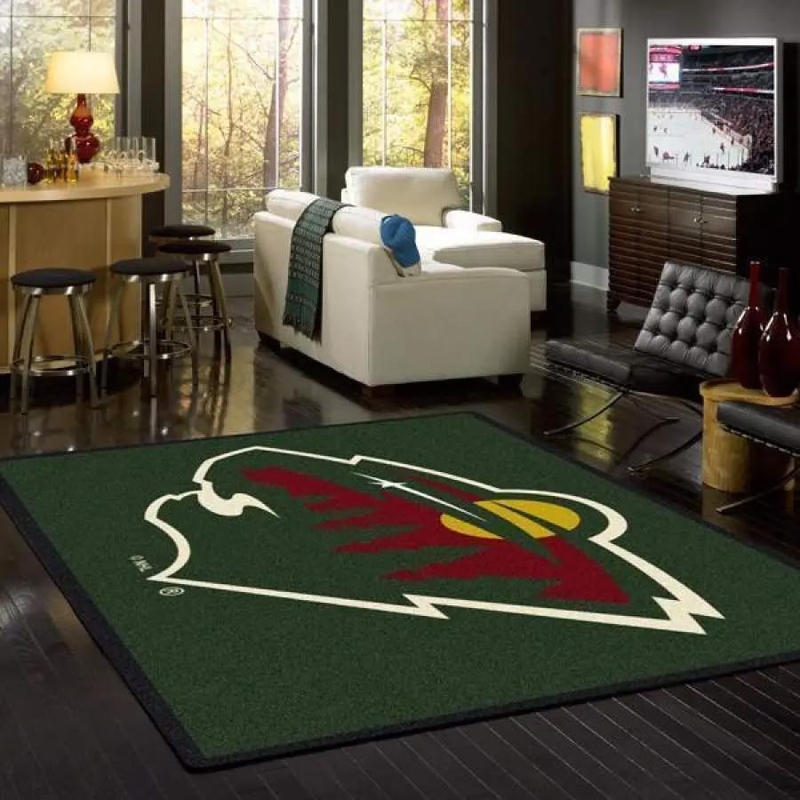 Minnesota wild nhl stadium fbs nice gift area rug living room rug home decor Rectangle Rug