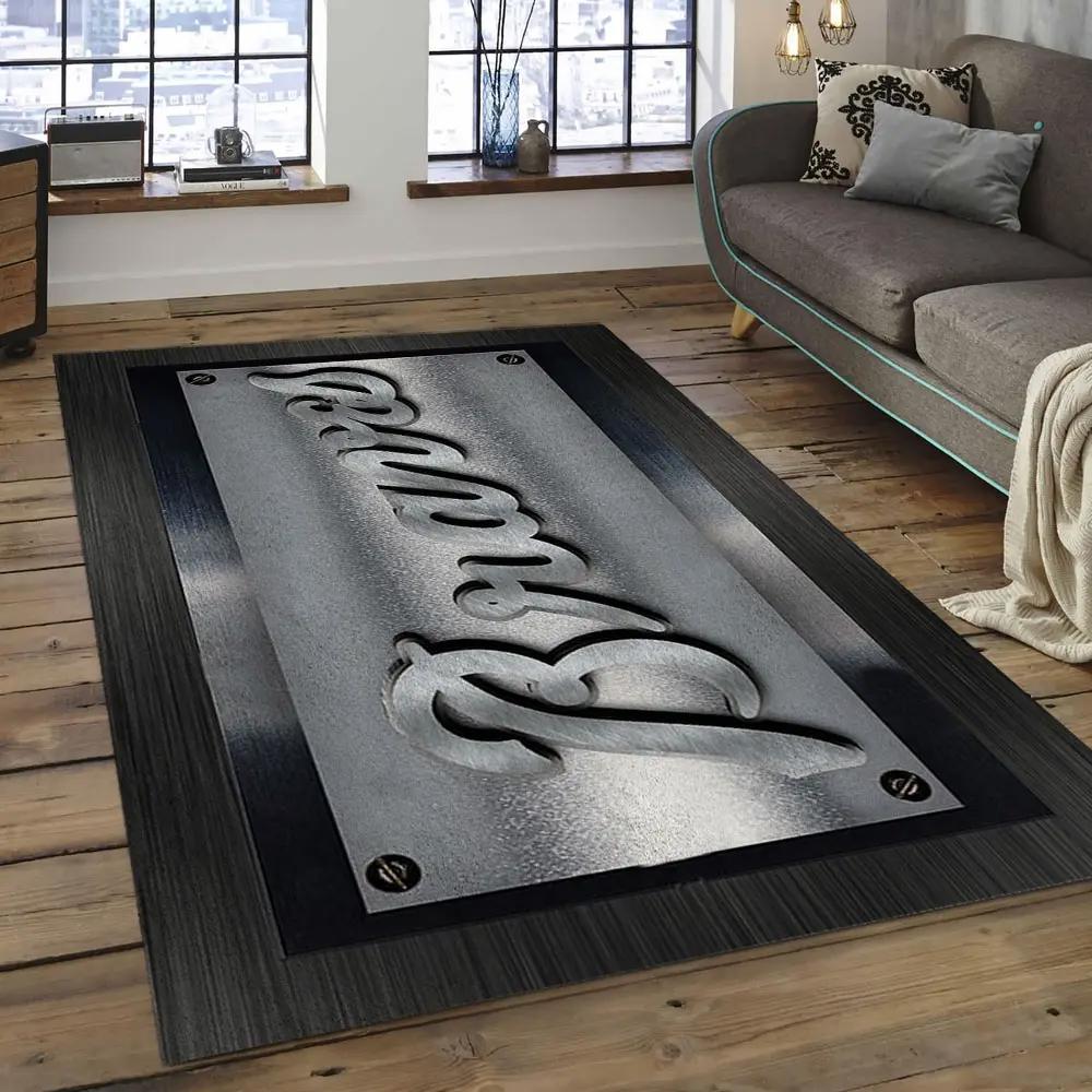 Mlb atlanta braves baseball team logo rectangle area ab33 Rectangle Rug