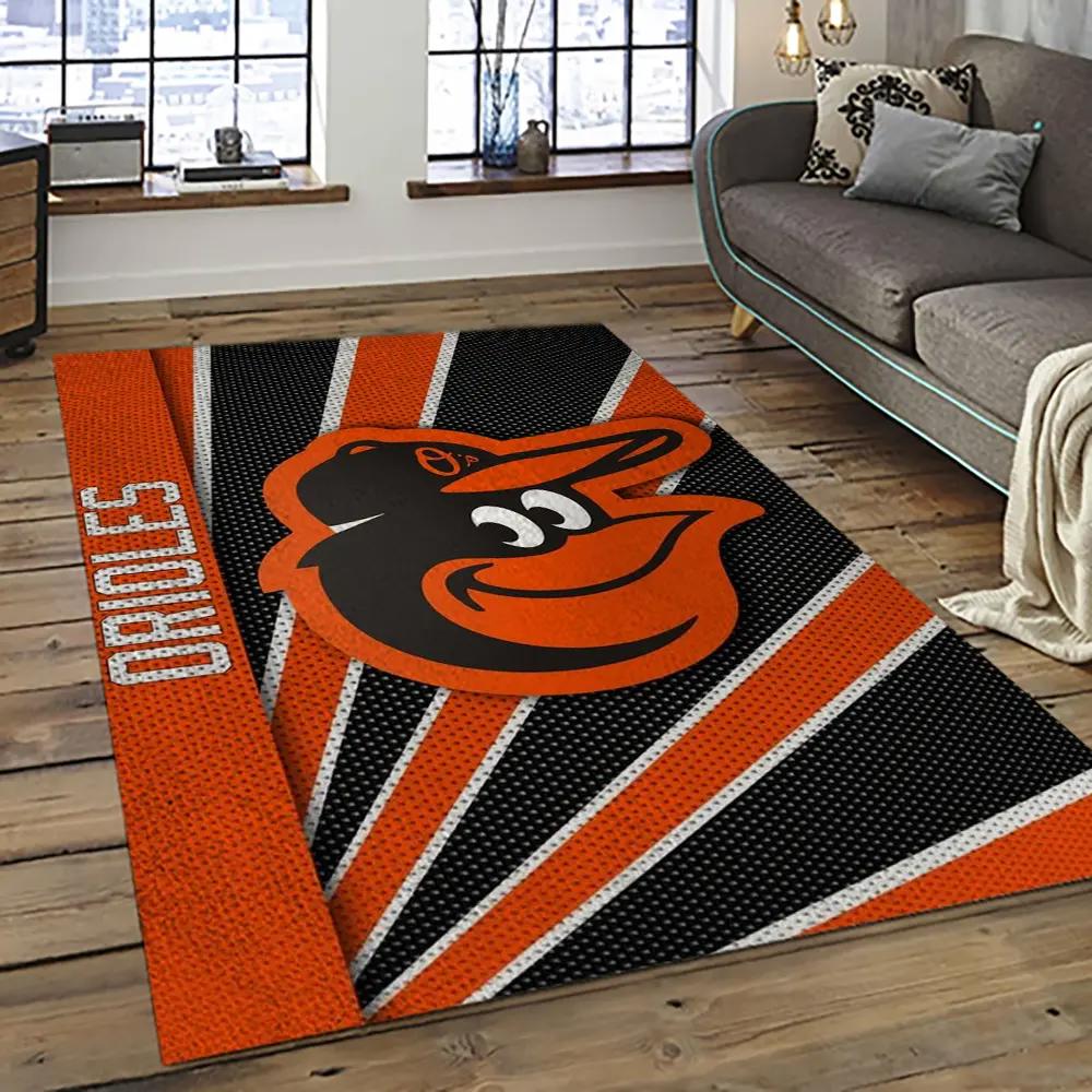 Mlb baltimore orioles baseball team logo sport carpet rectangle area rug for living room bor16 Rectangle Rug