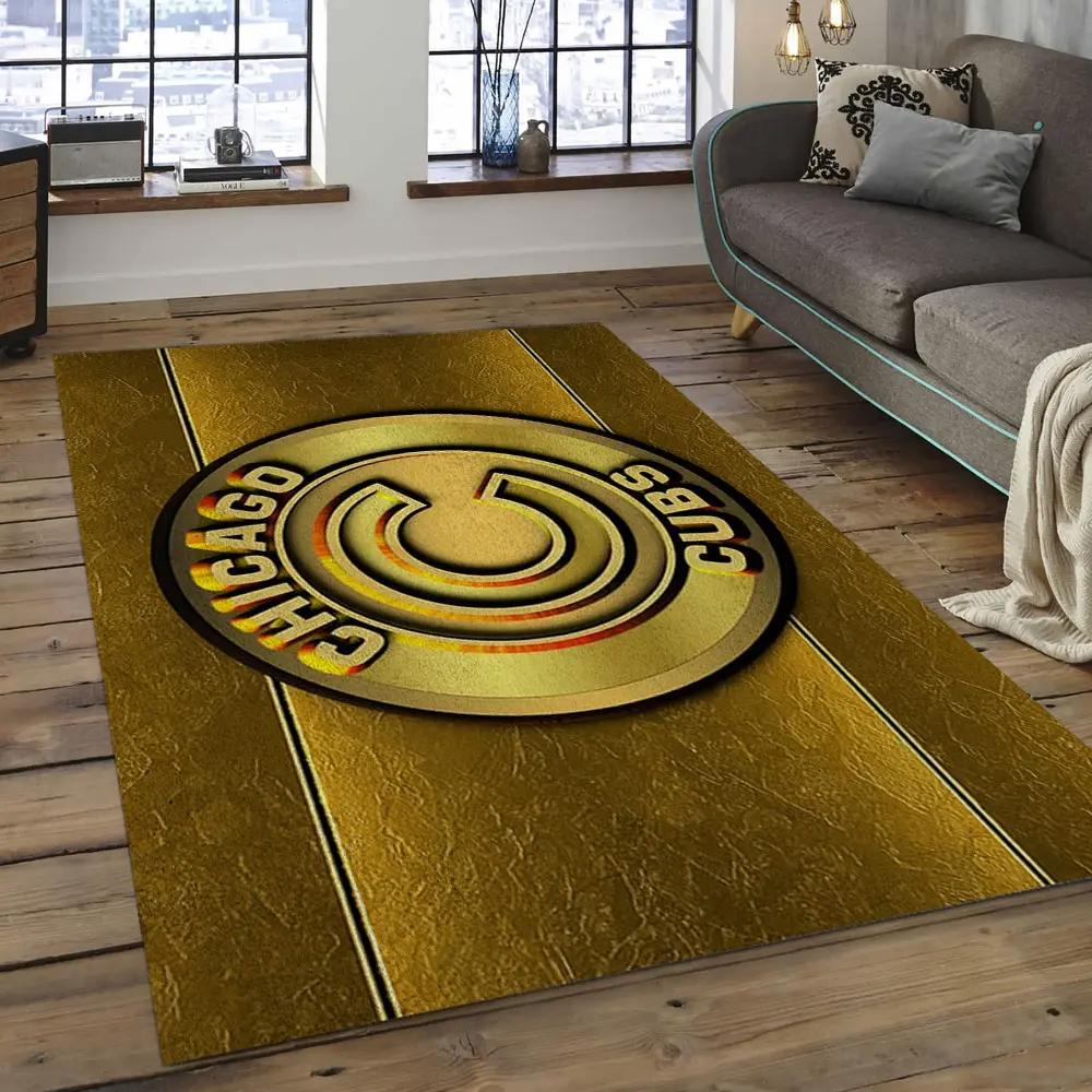 Mlb chicago cubs baseball team logo rectangle area cc10 Rectangle Rug
