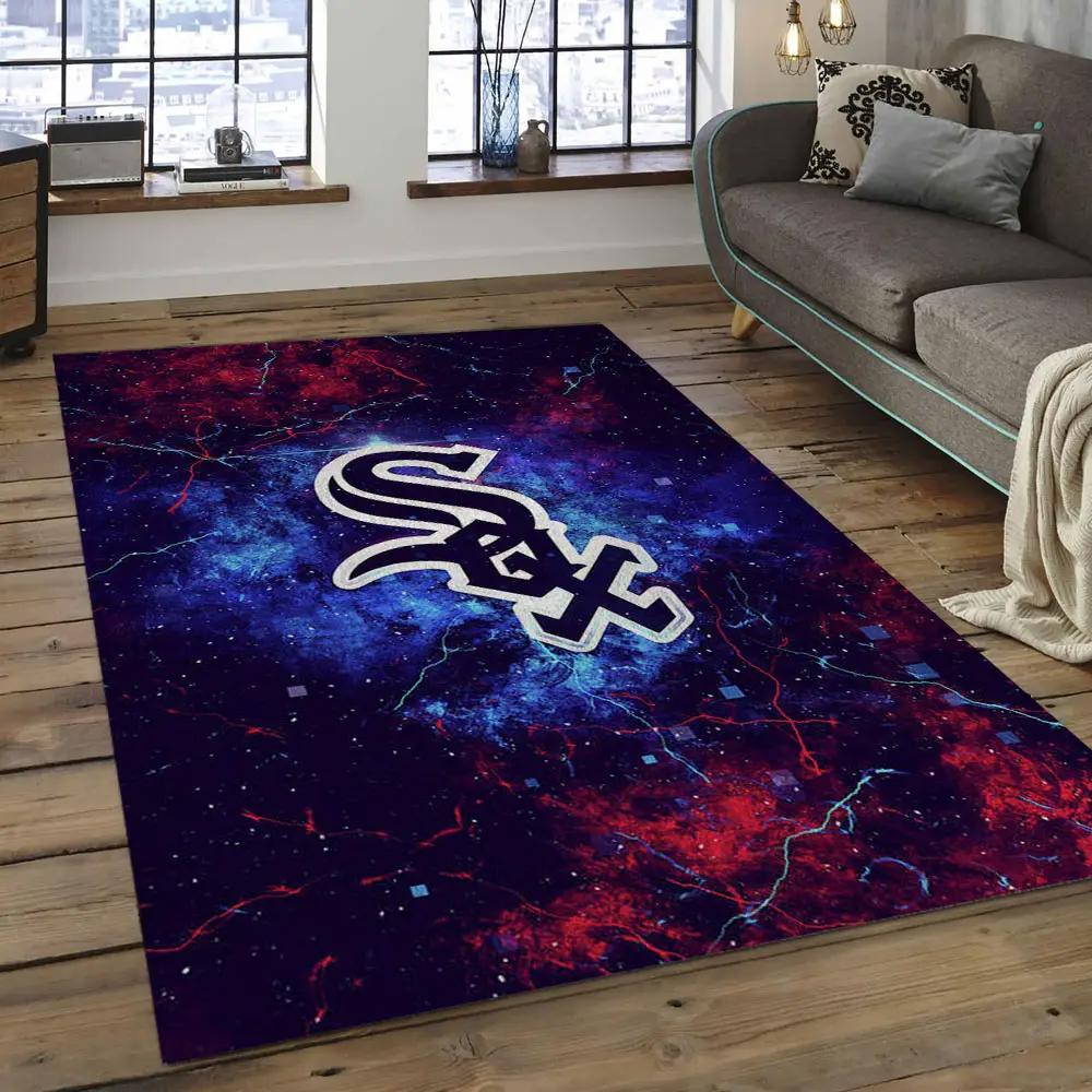 Mlb chicago white sox baseball team logo rectangle area cws29 Rectangle Rug