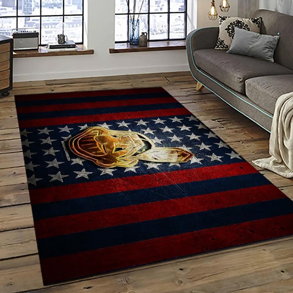 Mlb cleveland indians baseball team logo sport carpet rectangle area rug for living room ci34 Rectangle Rug