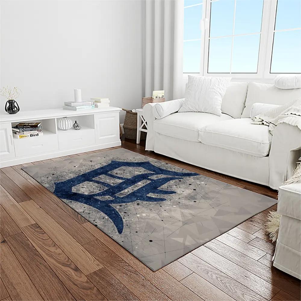 Mlb detroit tigers baseball team logo rectangle area rug dt10 Rectangle Rug