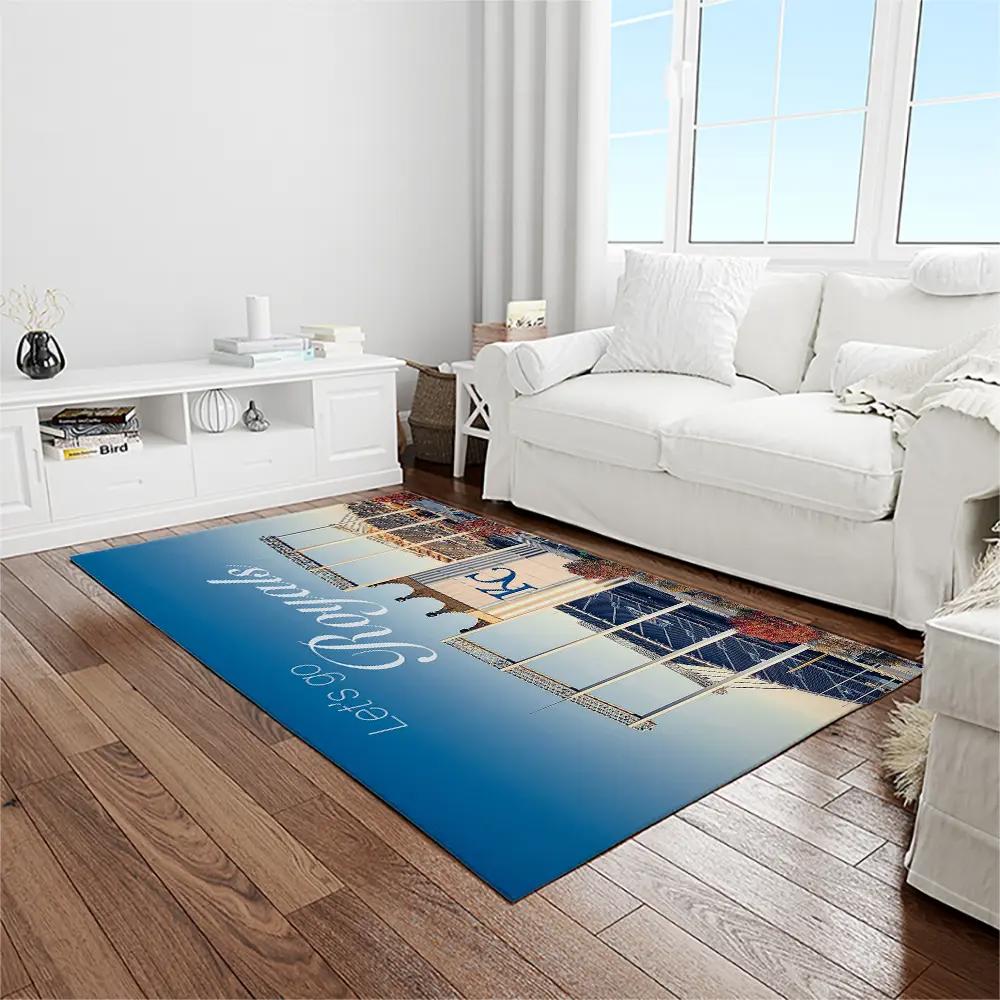 Mlb kansas city royals baseball team logo rectangle area rug kcr13 Rectangle Rug
