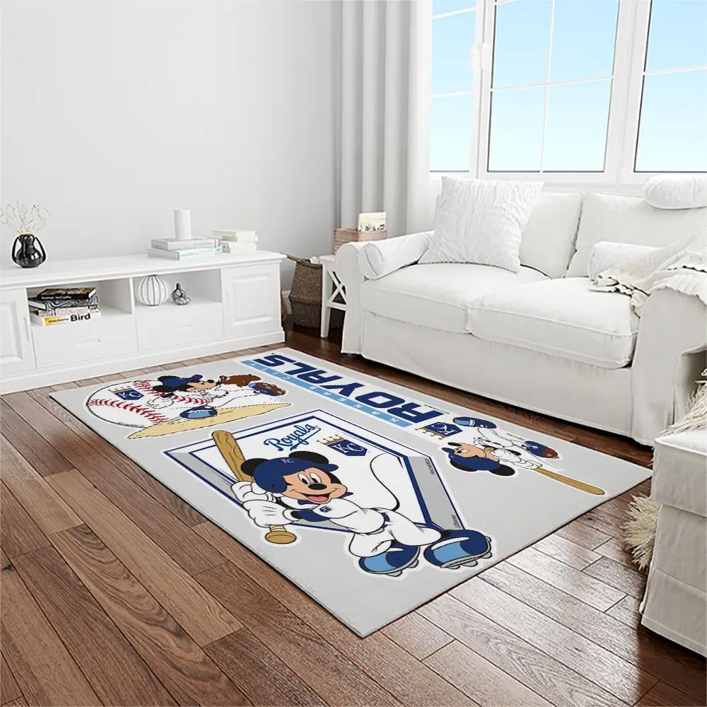 Mlb kansas city royals baseball team logo rectangle area rug kcr78 Rectangle Rug