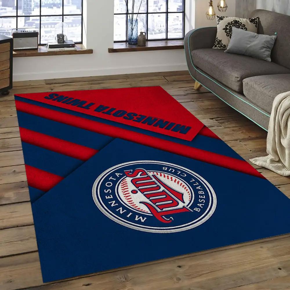 Mlb minnesota twins baseball team logo rectangle area mts08 Rectangle Rug