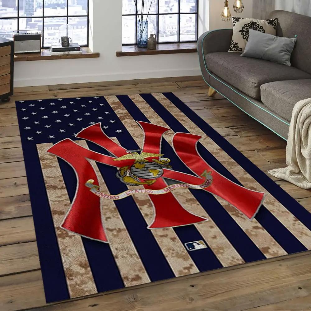 Mlb new york yankees baseball team logo rectangle area nyy16 Rectangle Rug